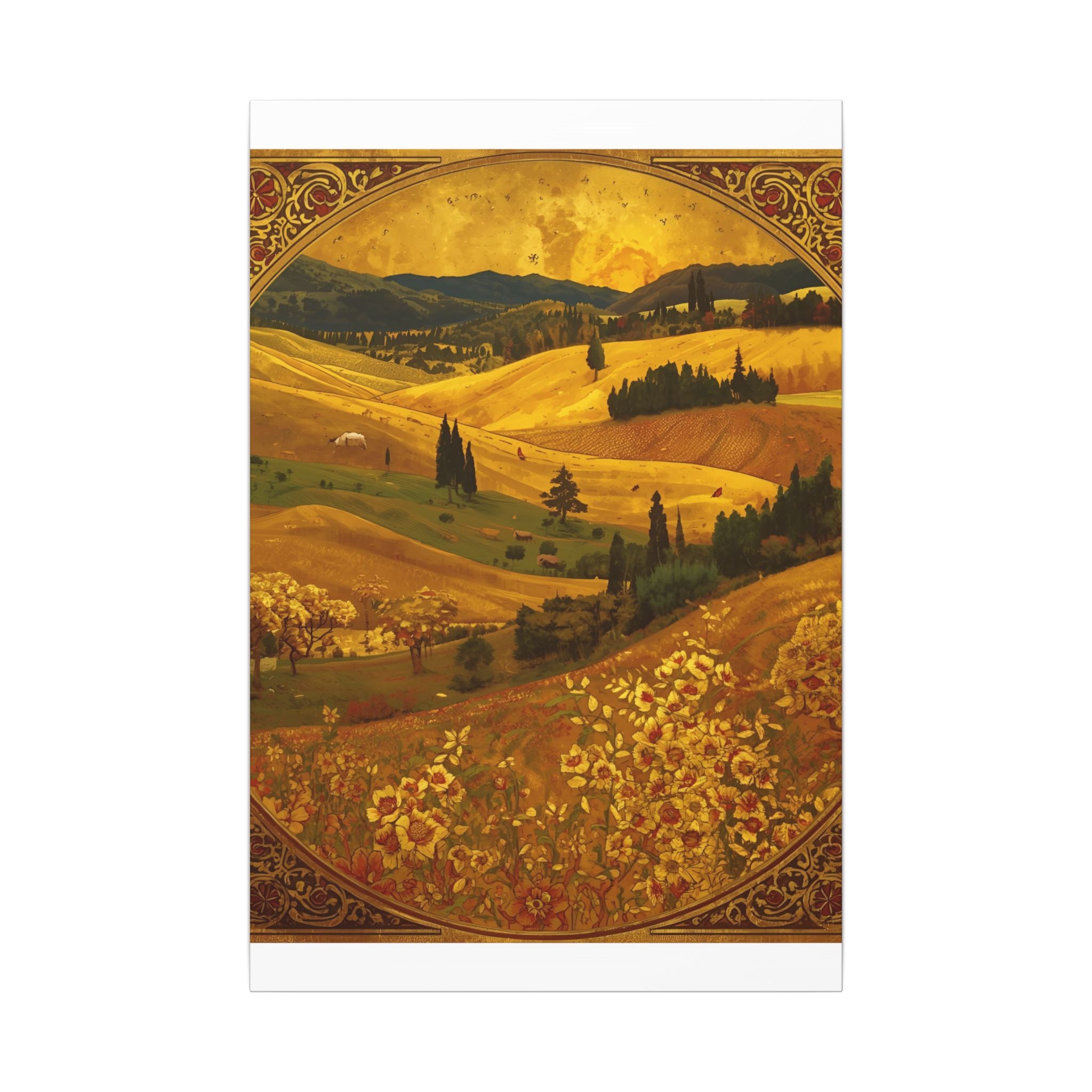 Golden Landscape Canvas Print by Rosetta Creative Boutique | Autumn Wall Art, Home Décor, Rustic Decor, Gift for Nature Lovers, Seasonal Art - Rosetta Creative Boutique